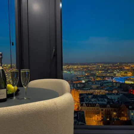 Urban Global Skyline - 22nd Floor No 23 - Free Garage - Luxury * Katowice