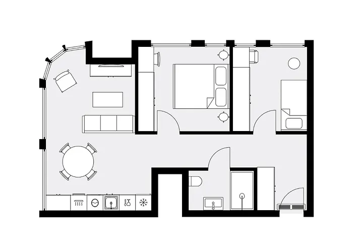 Urban Luxury Skyline Global, 22th Floor No 23 , Free Garage, Self Check-in דירה *